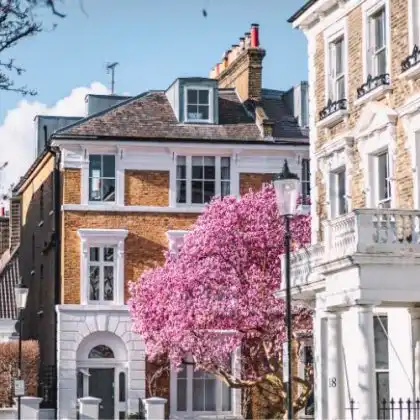 Fachada de uma casa em Londres