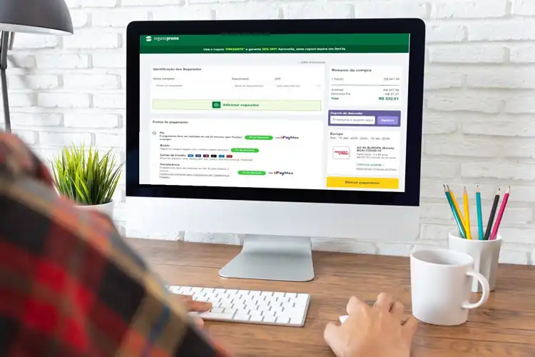 Pesquisando site da Seguros Promo