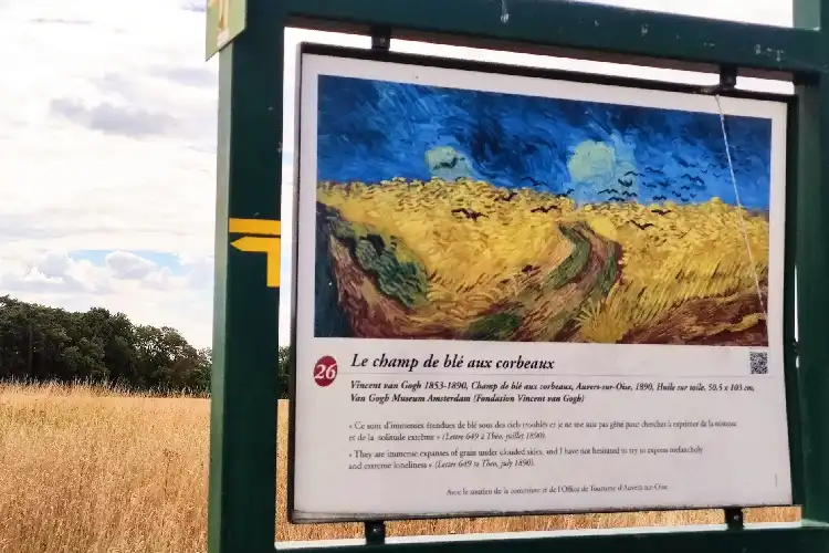 Paisagem pintada por Van Gogh, na França.