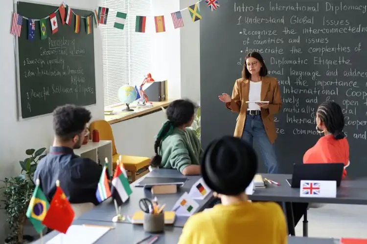 Professora de curso de inglês no exterior