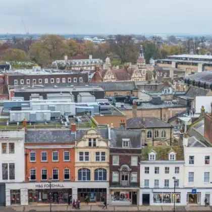 Cidade de Cambridge, na Inglaterra