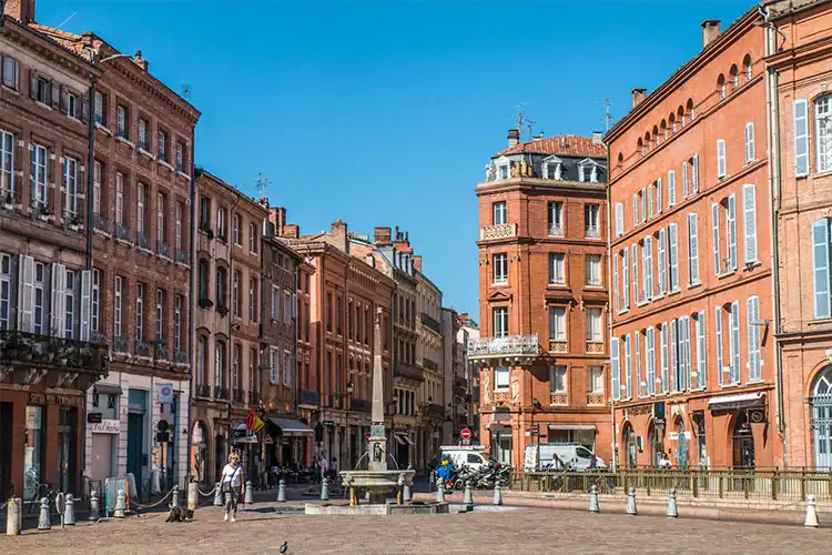 Centro da cidade de Toulose, na França