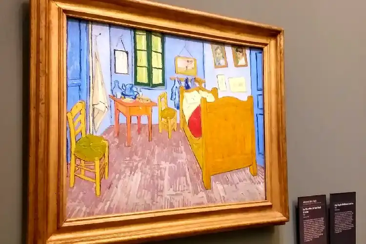 Quadro de Van Gogh em museu.