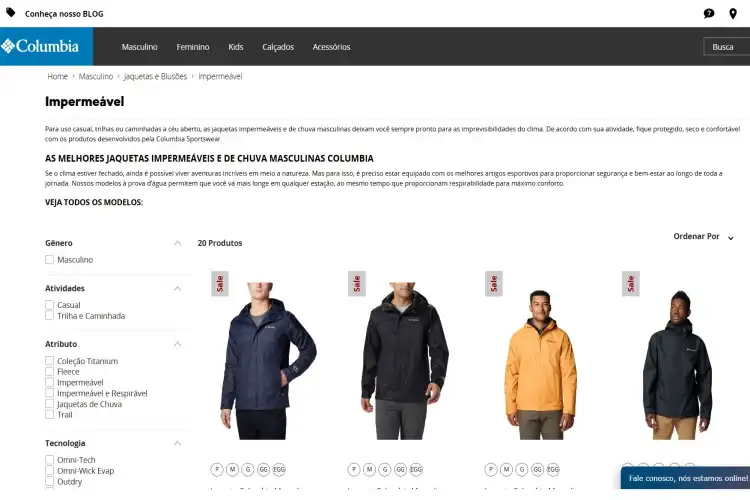 Site com casacos para inverno na Europa