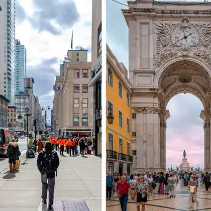 Comparação entre morar nos Estados Unidos ou em Portuga