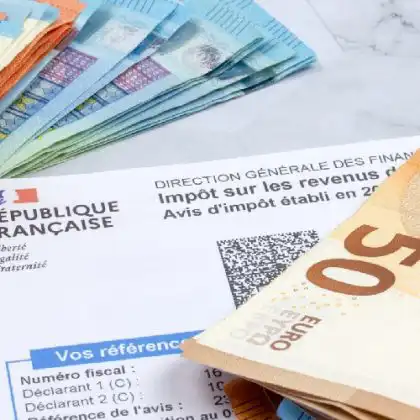 Documento informativo de Imposto de renda na França.