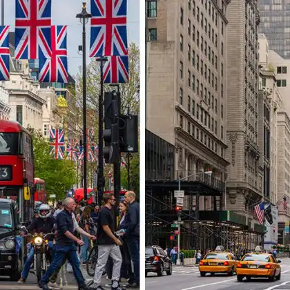 Escolher morar no Reino Unido ou nos Estados Unidos