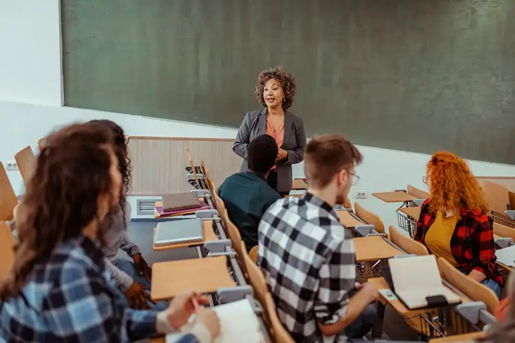 Aula de mestrado em Portugal
