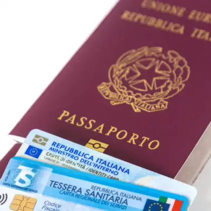 Documentos obtidos com a cidadania italiana via judicial