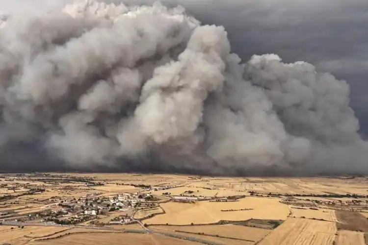 Incêndio no verão europeu