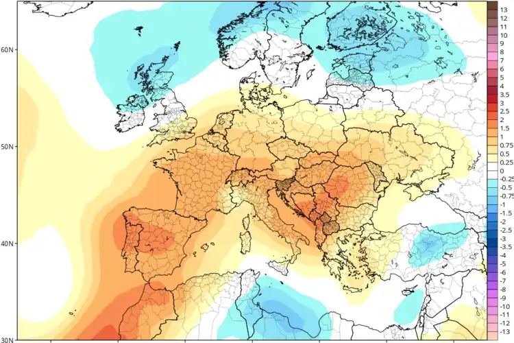 Mapa térmico Europa