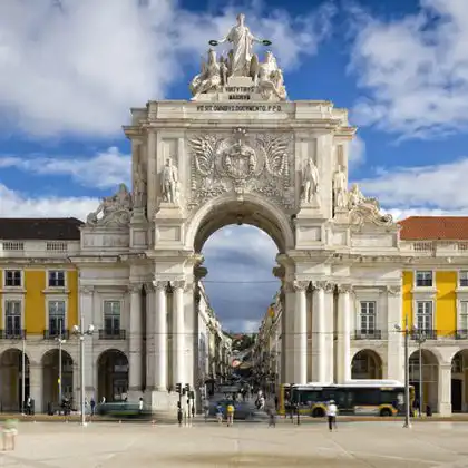 Arco da Rua Augusta, na Praça do Comércio, em Lisboa