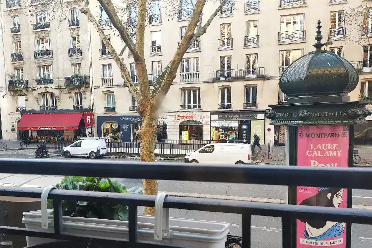 Via central de Montparnasse, pela qual me apaixonei.