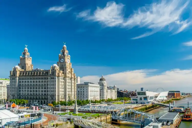 Visão panorâmica da cidade de Liverpool