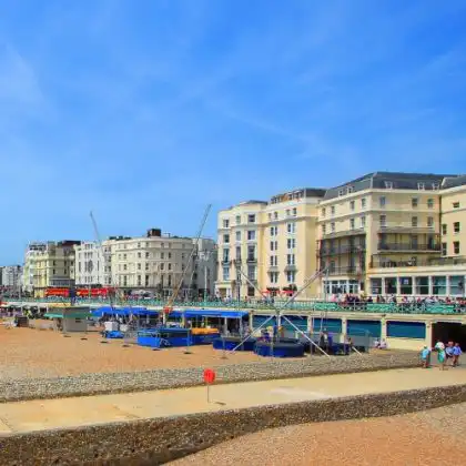 Praia na cidade de Brighton