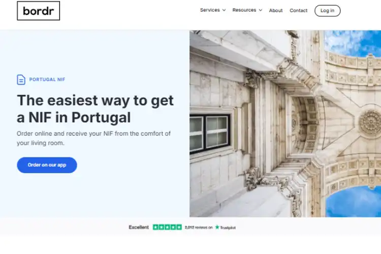 Homepage do site Bordr
