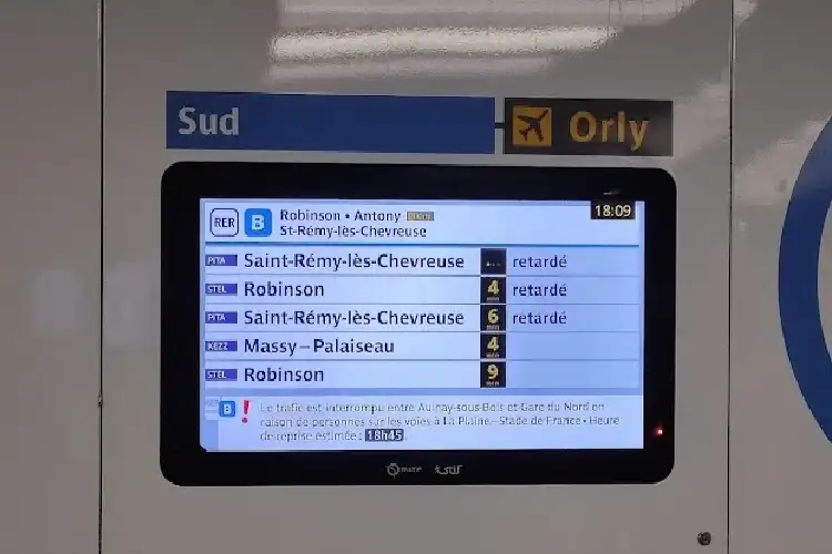 Locomoção para as cidades perto de Paris.