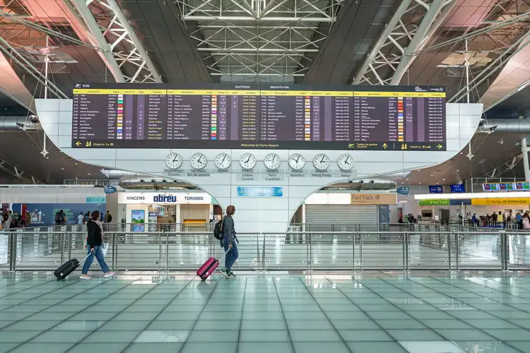 Passageiros no aeroporto
