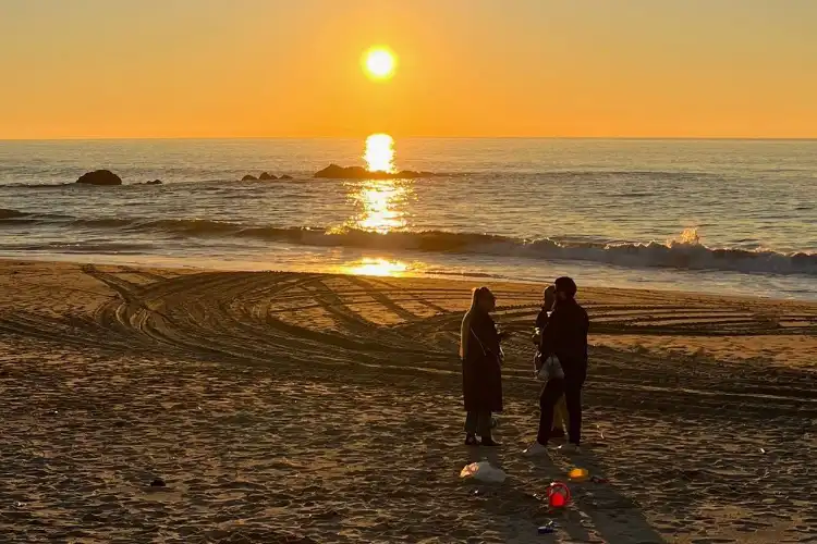 Pôr-do-sol na praia