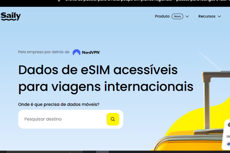 Home do site do Saily